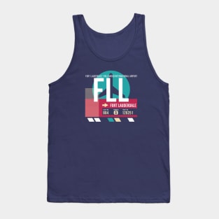 Fort Lauderdale (FLL) Airport // Retro Sunset Baggage Tag Tank Top